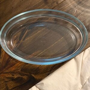 Pyrex Oval Glass Baking Dish France 221.70 - Subtle Blue Tint